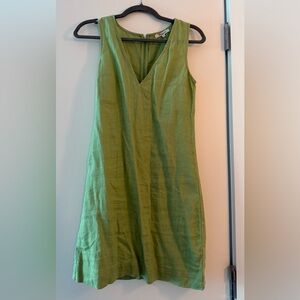 Madewell Light Green V-Neck Dress